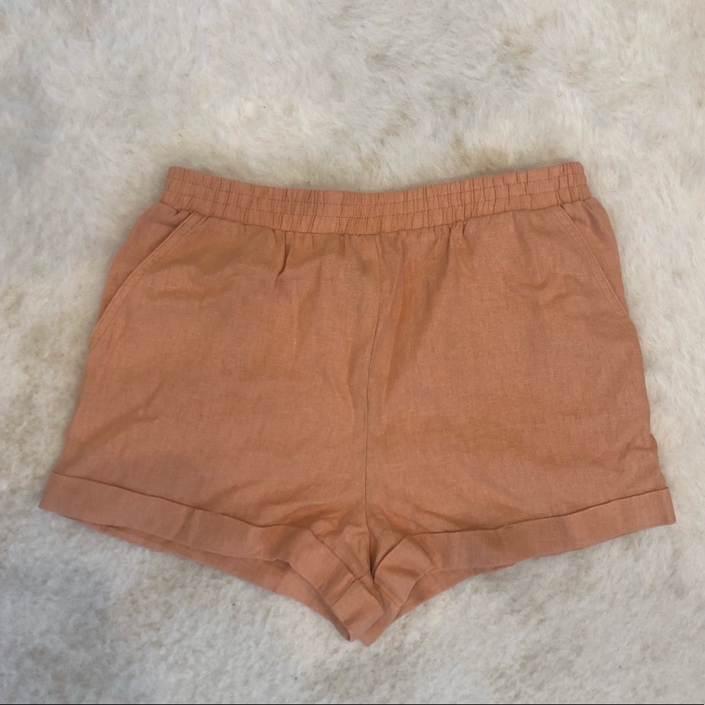 NWT apricot linen shorts